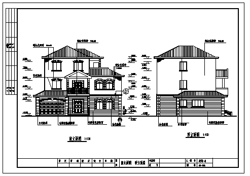 最新整理三套300平多层独栋别墅建筑设计图资料合集(带效果图)-图一