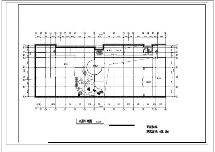 -1+4+1夹层11162.04平米学校综合楼建筑设计图【平立剖】_图1