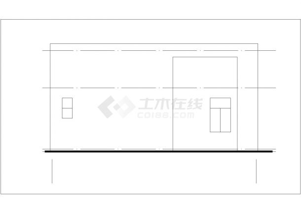 广州市某中学20平米单层砖混结构门卫室平立剖面设计CAD图纸-图一