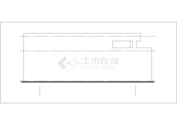 广州市某中学20平米单层砖混结构门卫室平立剖面设计CAD图纸-图二