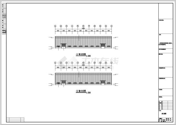 厂房设计_广西210跨度厂房工程CAD施工图-图一