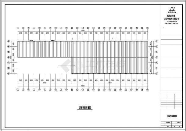 厂房设计_湖北恩思钢结构厂房工程设计CAD施工图纸-图一