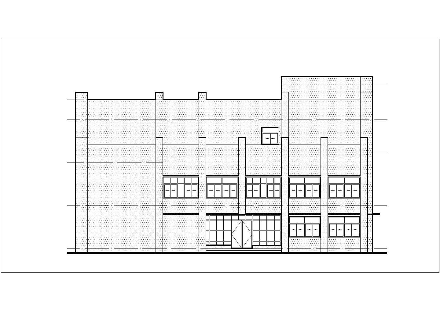 占地990平米3层钢混框架结构社区幼儿园建筑CAD设计图纸