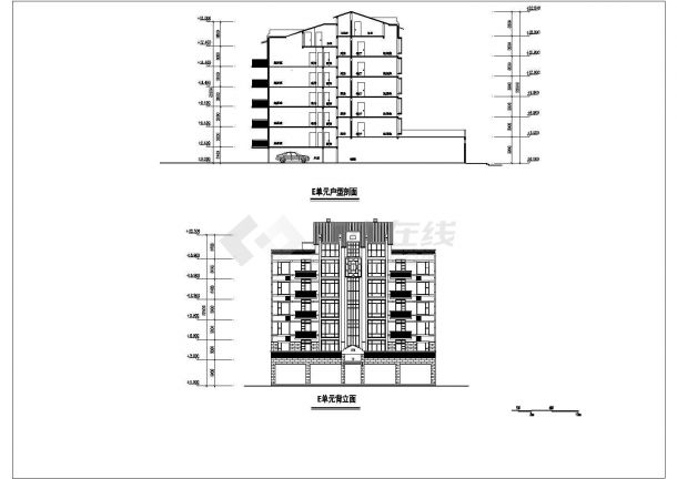某高级小区住宅楼建筑设计施工全套方案CAD图纸-图一
