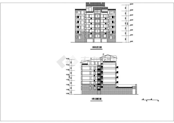 某高级小区住宅楼建筑设计施工全套方案CAD图纸-图二