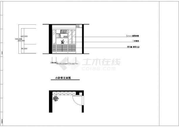 某日式公寓建筑设计施工全套详细方案CAD图纸-图二