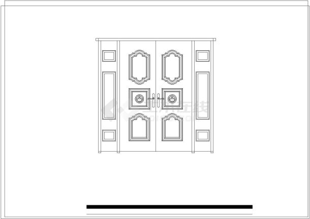 某室内装修各式门大样cad立面设计图纸-图二