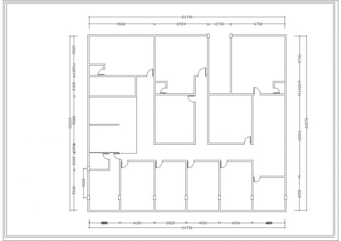 某私人会所室内精装修平面设计cad施工图_图1