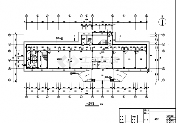 哈尔滨二套医院综合楼建筑设计施工cad图纸（含说明）-图二