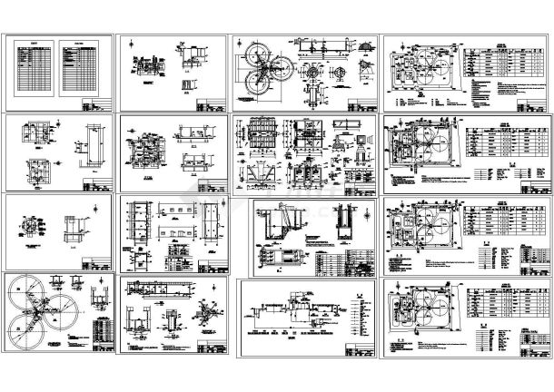 垃圾渗沥液处理厂套图Cad设计图-图一