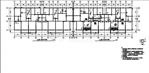 某市三套砖混住宅楼结构设计施工cad图纸（含说明）-图二