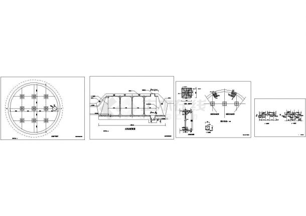 500立方米蓄水池施工CAD图纸设计(供水工程)-图一