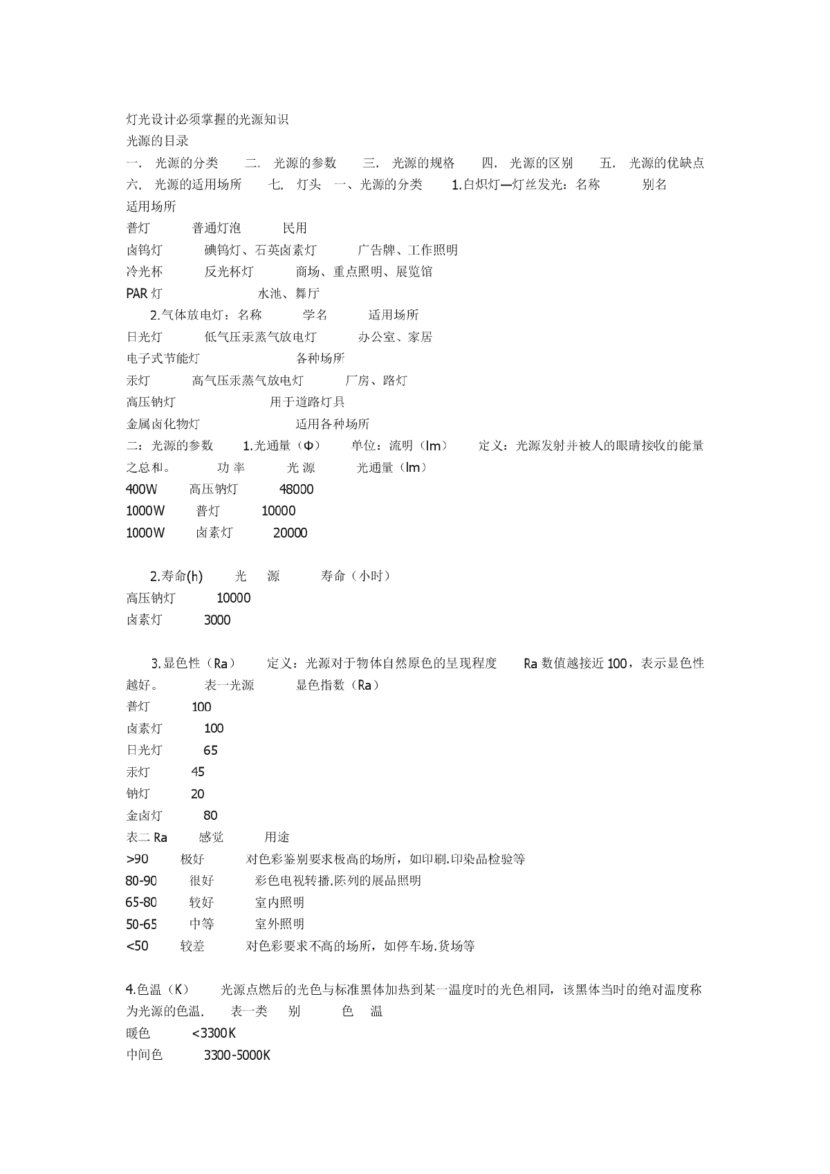  灯光设计必须掌握的光源知识-图一