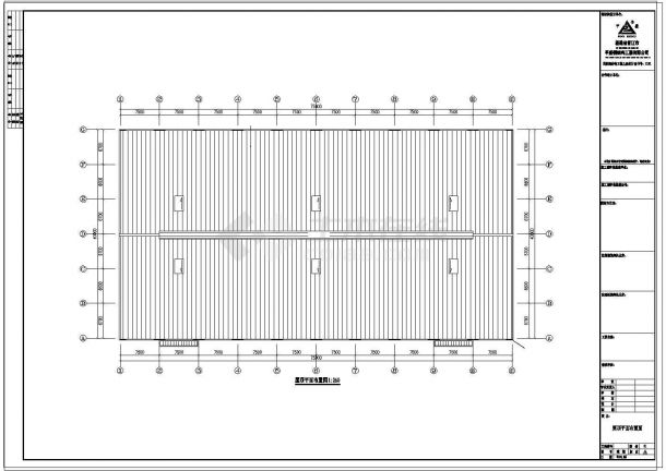 厂房设计_某公司40米×75米钢结构厂房CAD施工图纸-图二