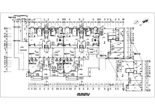 某大型房地产公司开发住宅小区建筑设计全套施工CAD图-图二