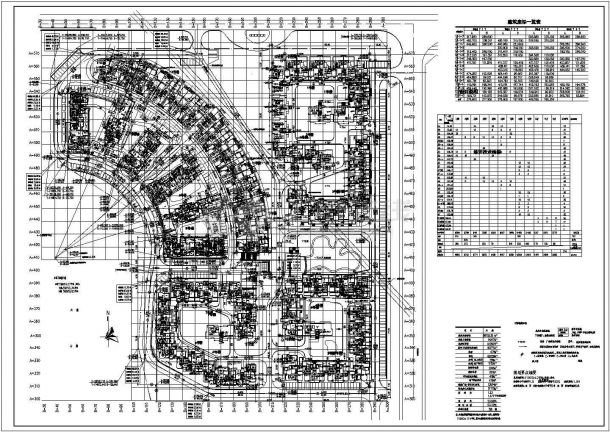 某大型房地产开发公司大型社区建筑规划总平面设计方案CAD图-图一