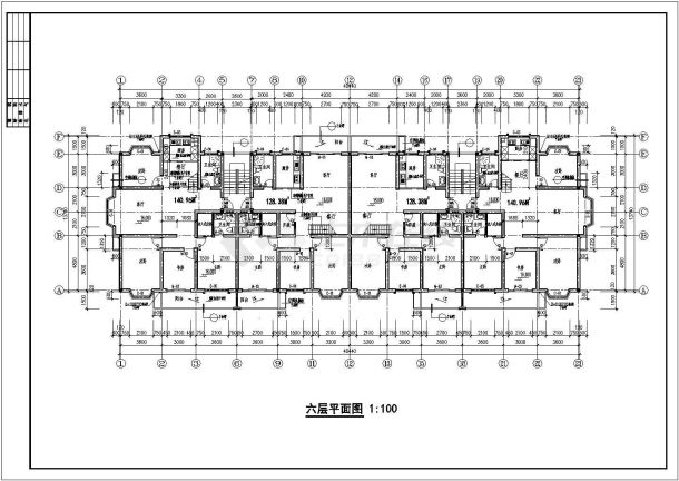 某市6层钢混结构抗震六度住宅楼建筑方案设计cad祥图（含设计总说明）-图二