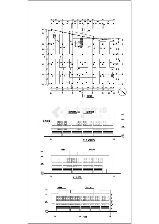 市场工程建筑图cad图纸-图二