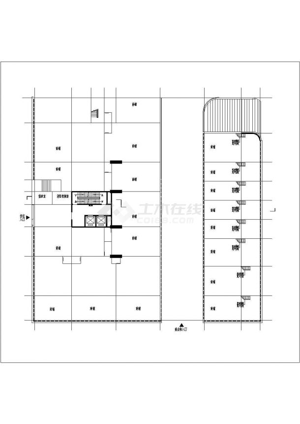 广安某十九层商务住宅楼建筑施工设计cad图（含建筑设计说明）-图一
