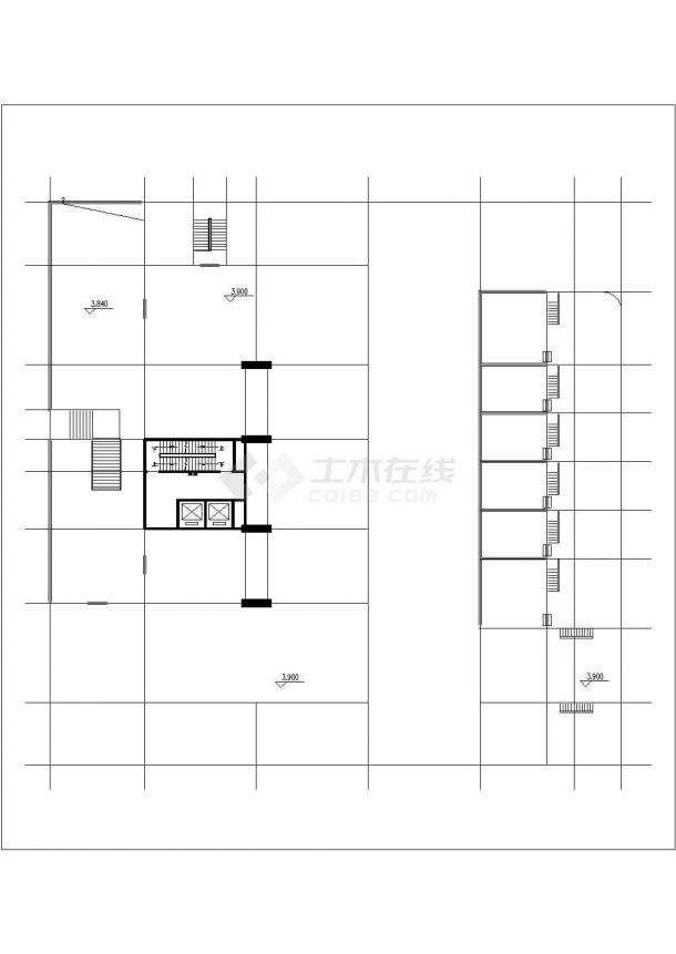 广安某十九层商务住宅楼建筑施工设计cad图（含建筑设计说明）-图二