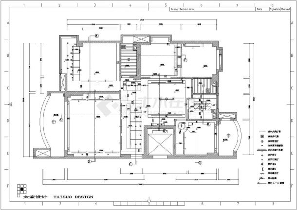 详细家装设计cad施工图线路布置图-图一