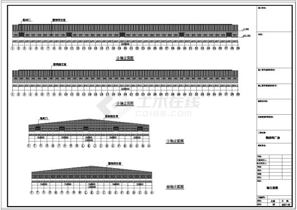 厂房设计_某木业公司钢结构厂房设计CAD施工图纸-图二