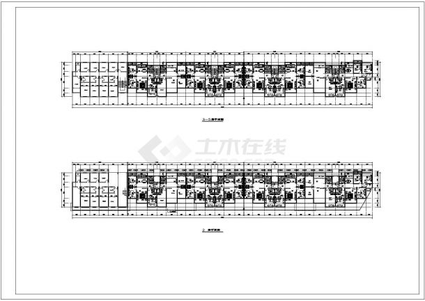 某高级小区七层商住楼建筑设计施工全套方案CAD图纸-图二