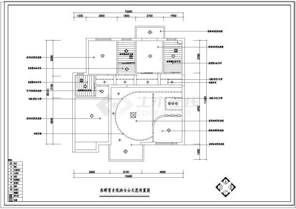 某小两居样版房完整室内装修设计方案cad施工图-图一