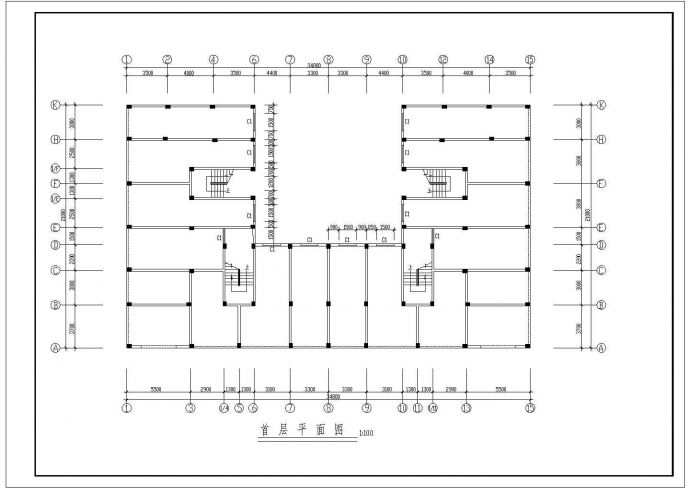 某高级住宅小区安置楼建筑设计施工全套方案CAD图纸_图1