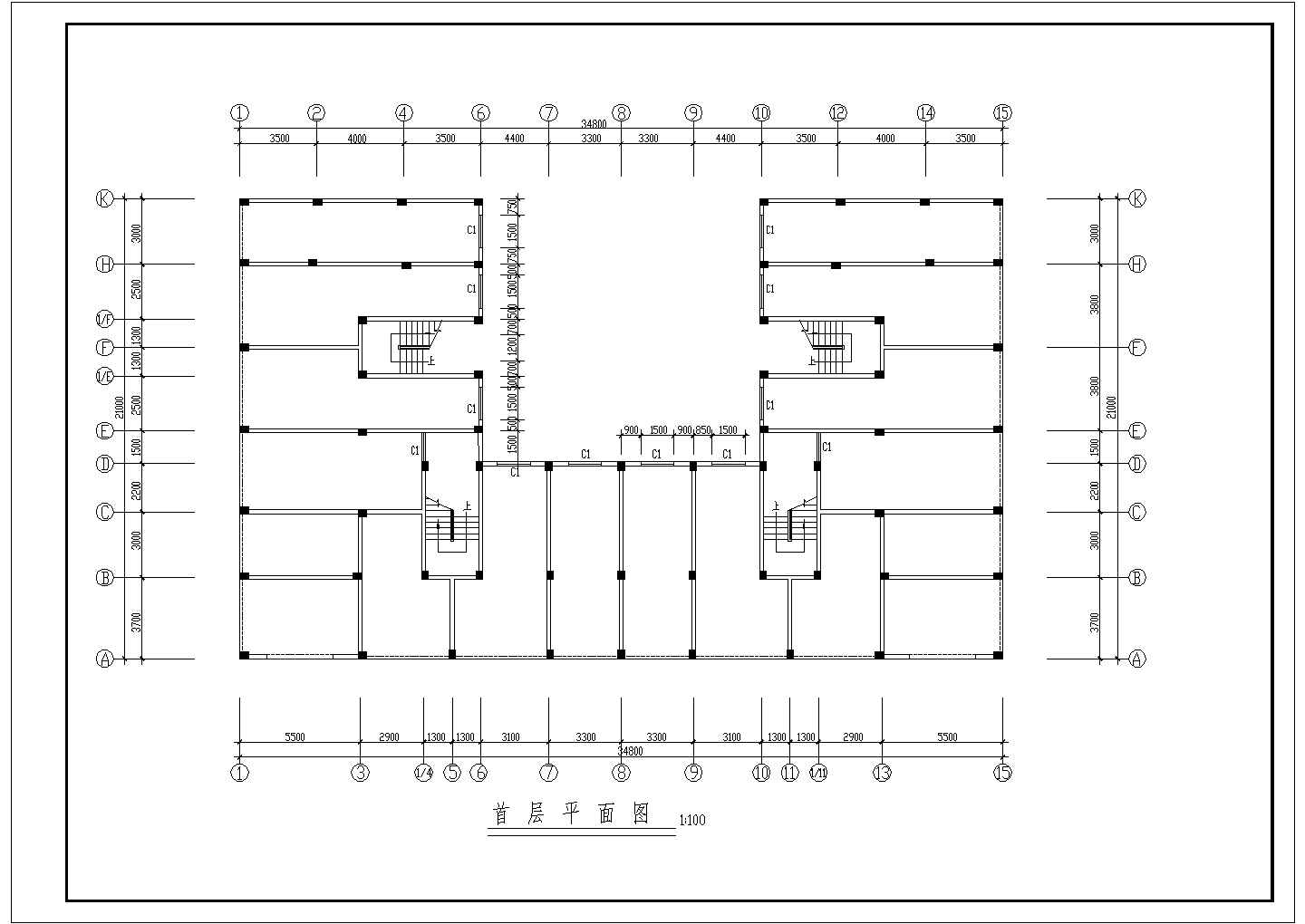 某高级住宅小区安置楼建筑设计施工全套方案CAD图纸