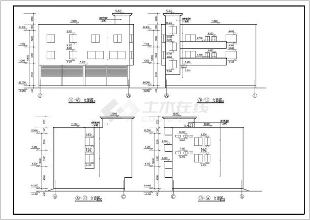 某小区内高层住宅楼建筑设计施工全套方案CAD图纸（含设计说明）-图二