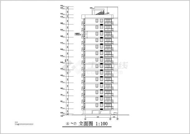 某高档小区高层住宅百合楼建筑设计施工全套方案CAD图纸（含设计说明）-图二