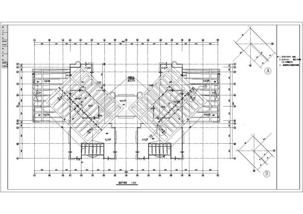 某高级小区高层住宅建筑设计施工全套方案CAD图纸-图一