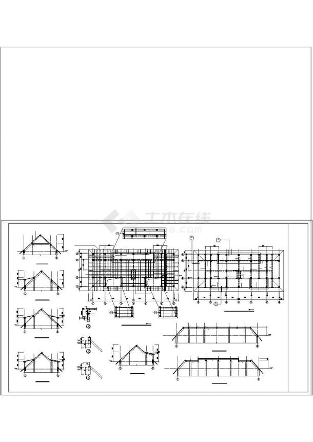 某民族风餐厅建筑设计cad施工图纸-图二