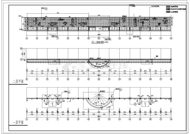 某商场建筑外幕墙cad施工设计图（包含结构和节点图）-图一