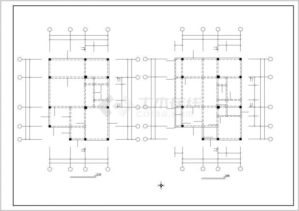 大连某小区910平6层钢混框架结构住宅楼建筑设计CAD图纸（含结构图）-图二
