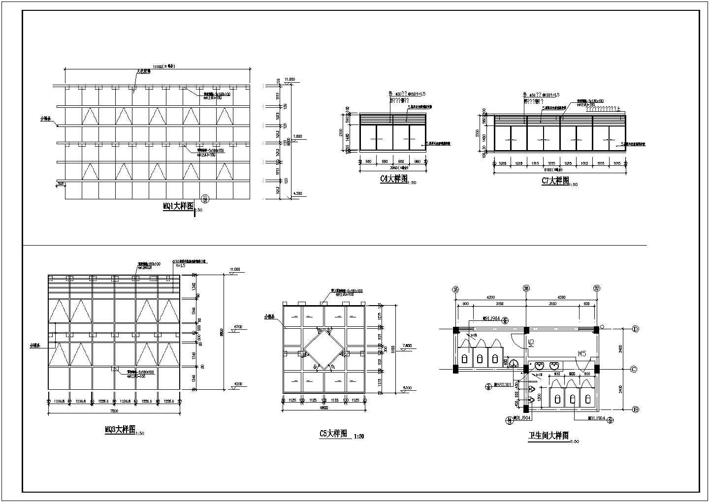 多层商业建筑设计全套CAD图纸