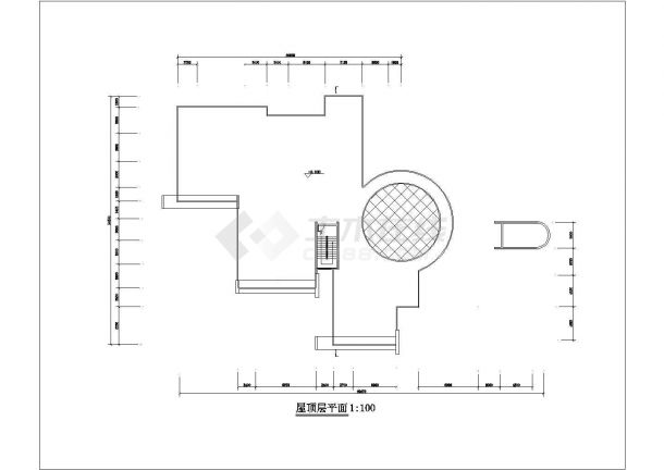 3400平米3层框架结构附属幼儿园平立剖面设计CAD图纸-图一