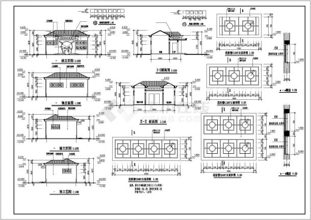 某城市公厕建筑设计全套CAD图纸-图二
