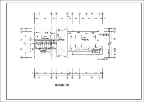 小型公共厕所建筑设计全套CAD图-图一