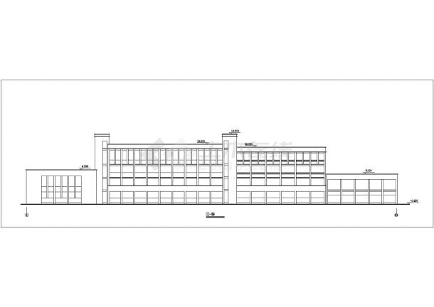 3800平米四层框架结构现代化幼儿园平立剖面设计CAD图纸-图一