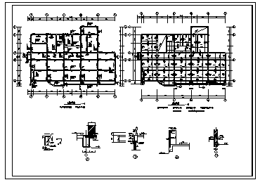 某市6层框架结构住宅楼结构设计施工cad图纸-图一