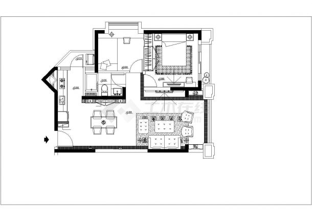 2室2厅样板房现代法式风格装施-图二