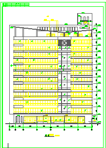 某13层宾馆建筑设计CAD建筑图（含电梯机房层设计）-图一
