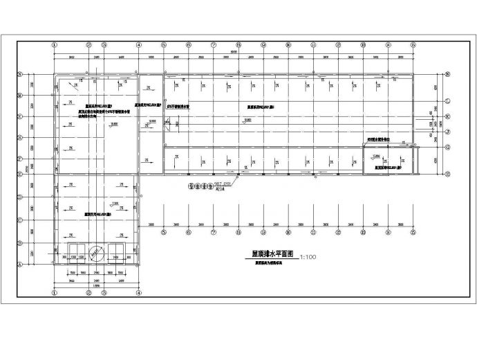 四层高档宾馆全套建筑设计CAD施工图（含屋面排水设计）_图1