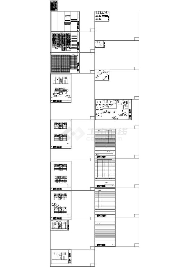 某小区高层住宅给排水施工cad图（16#楼）-图一