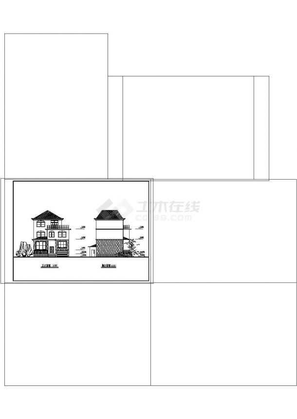 3层小康农村别墅建筑设计图-图二