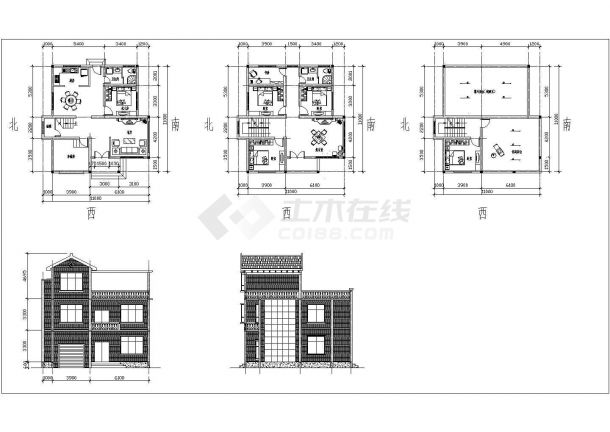 3层 农村房屋建筑方案设计图-图一
