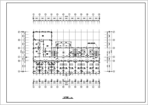 1492平方米二层北票养老院建筑施工cad图，共十一张-图二