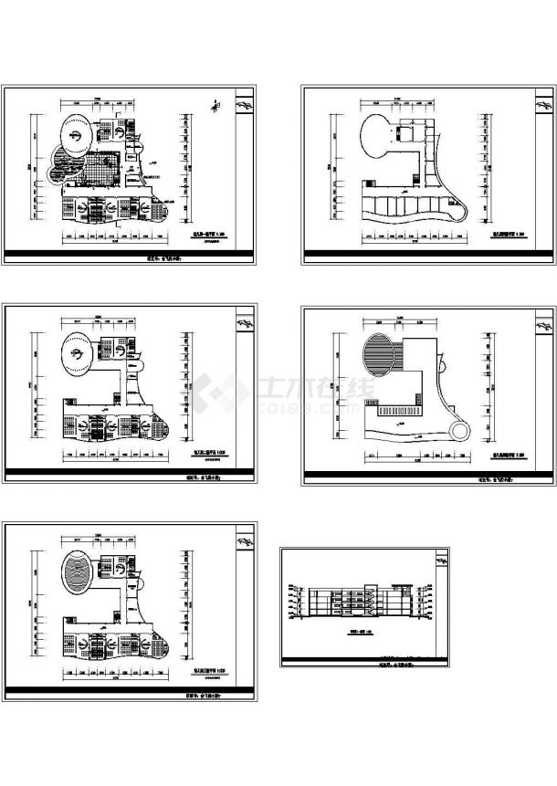 长53.4米 宽51.9米 4层幼儿园建筑方案设计CAD全套图纸-图一